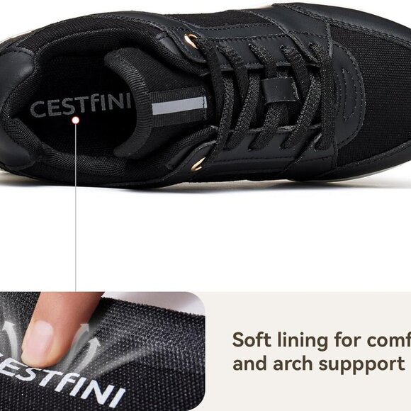 Wedge Sneakers Women Canvas NonSlip Rubber Sole High Heels Casual Shoes - Picture 3 of 8